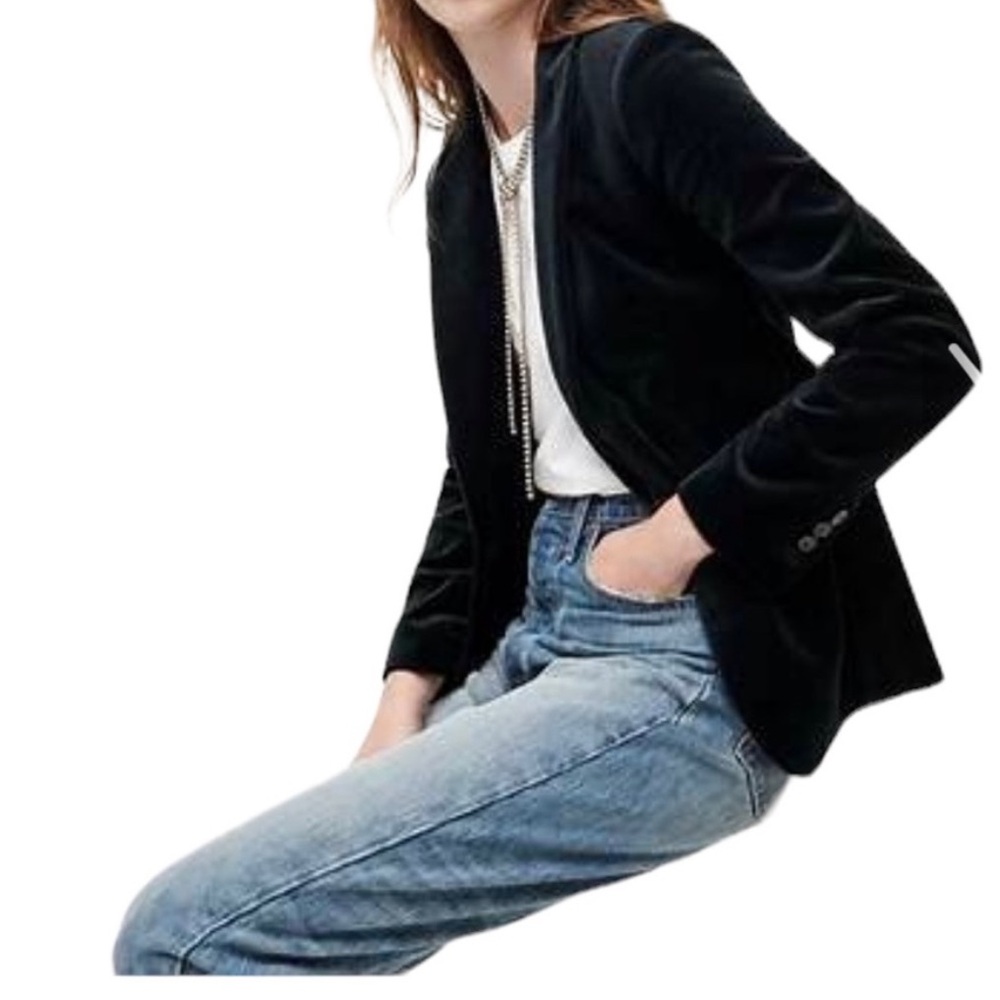 J. Crew Black Velvet Blazer